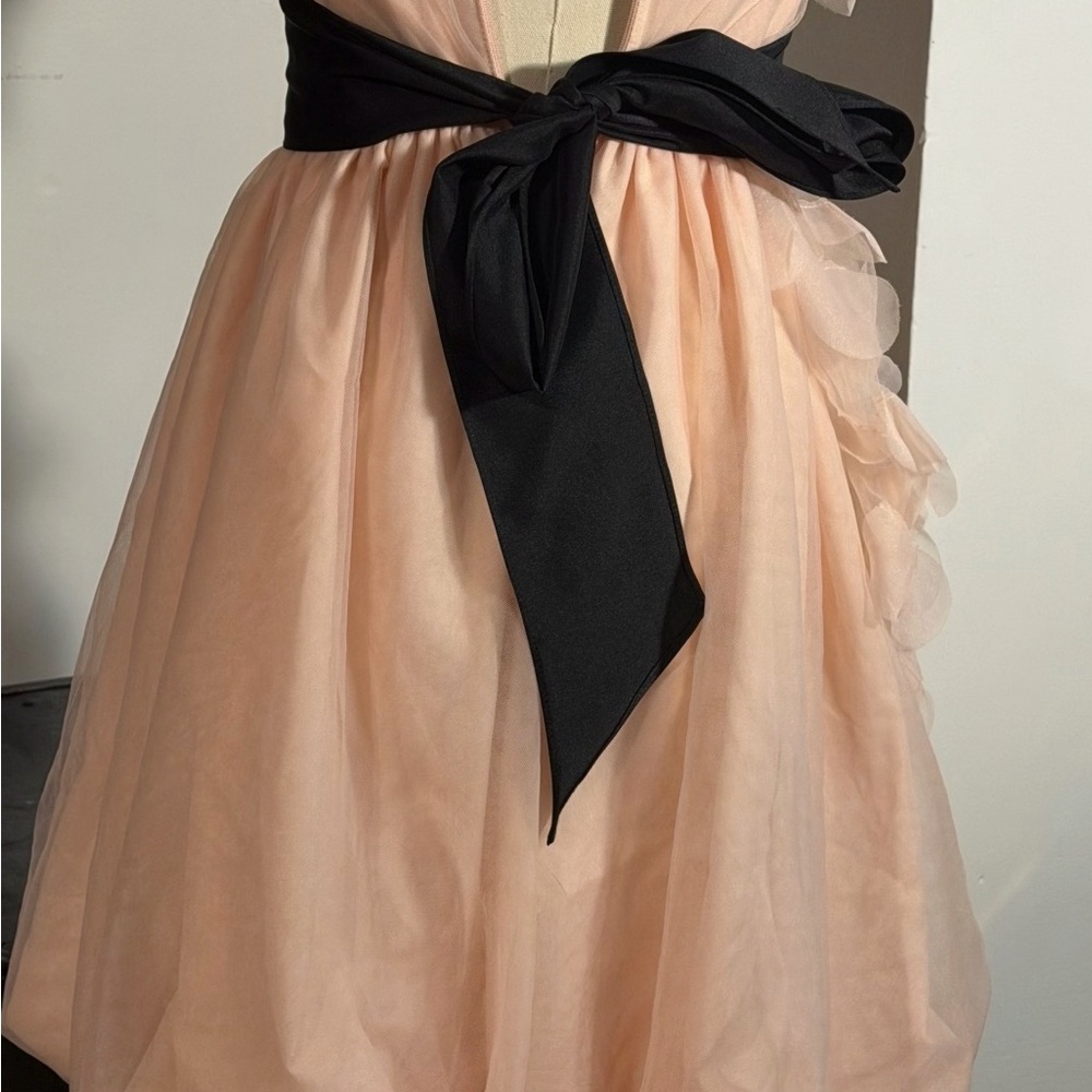 Romantic, Playful Strapless ‘Vera Wang White’ Pink Dress - Picture 4 of 10
